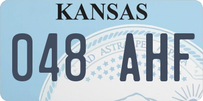 KS license plate 048AHF