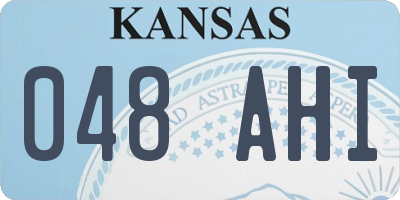 KS license plate 048AHI