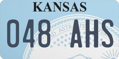 KS license plate 048AHS