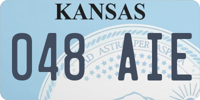 KS license plate 048AIE