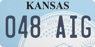 KS license plate 048AIG
