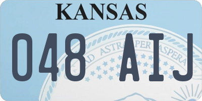 KS license plate 048AIJ