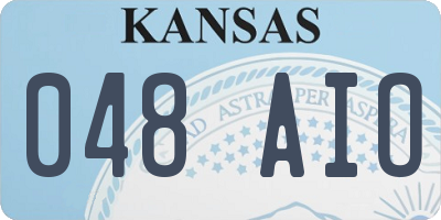 KS license plate 048AIO