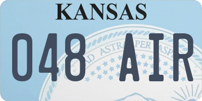 KS license plate 048AIR