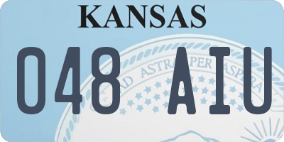 KS license plate 048AIU