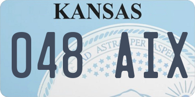 KS license plate 048AIX