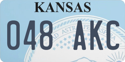KS license plate 048AKC