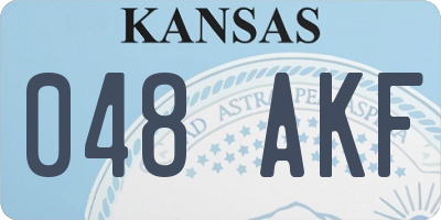 KS license plate 048AKF
