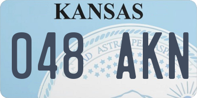 KS license plate 048AKN
