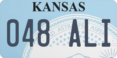 KS license plate 048ALI