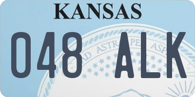 KS license plate 048ALK