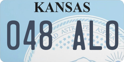 KS license plate 048ALO