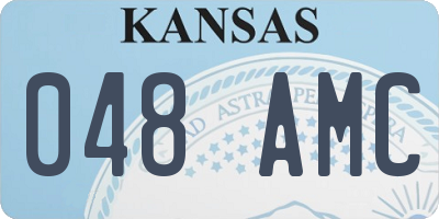 KS license plate 048AMC