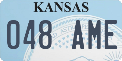 KS license plate 048AME