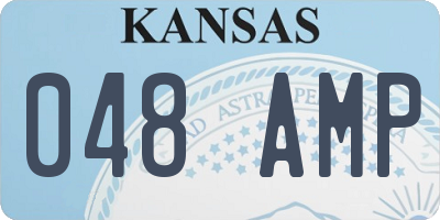 KS license plate 048AMP
