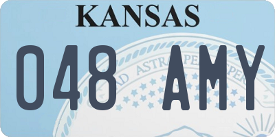 KS license plate 048AMY