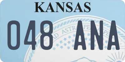 KS license plate 048ANA