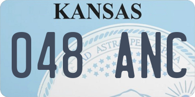KS license plate 048ANC