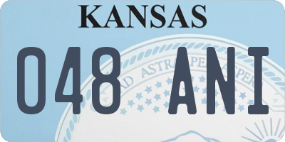 KS license plate 048ANI