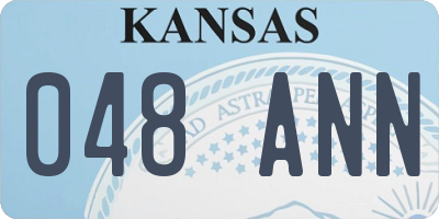 KS license plate 048ANN