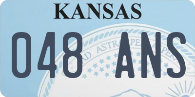 KS license plate 048ANS