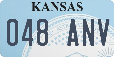KS license plate 048ANV
