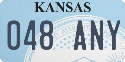 KS license plate 048ANY