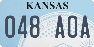 KS license plate 048AOA