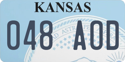 KS license plate 048AOD