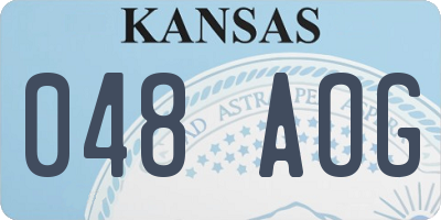 KS license plate 048AOG