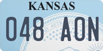 KS license plate 048AON