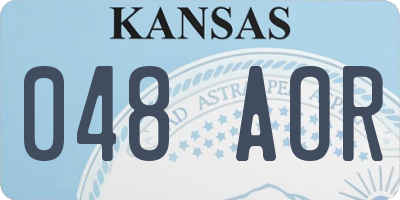 KS license plate 048AOR