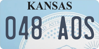 KS license plate 048AOS