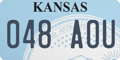 KS license plate 048AOU