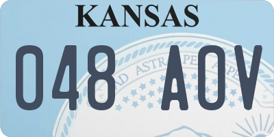 KS license plate 048AOV