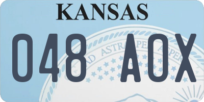 KS license plate 048AOX