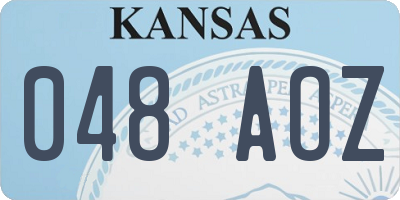 KS license plate 048AOZ