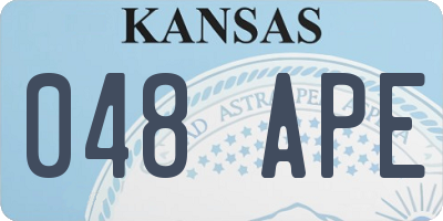 KS license plate 048APE