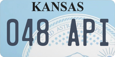 KS license plate 048API
