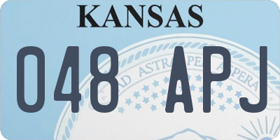 KS license plate 048APJ