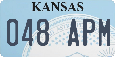 KS license plate 048APM