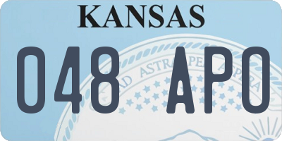 KS license plate 048APO