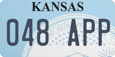 KS license plate 048APP