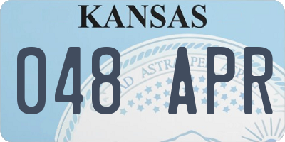 KS license plate 048APR