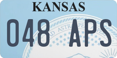 KS license plate 048APS