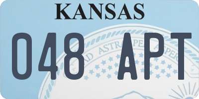 KS license plate 048APT