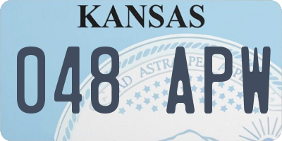 KS license plate 048APW