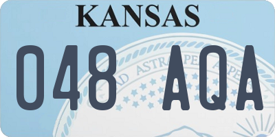 KS license plate 048AQA