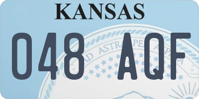 KS license plate 048AQF