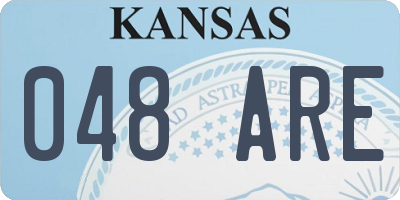KS license plate 048ARE
